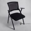 FlexiMesh Pro Black Folding Training Chair with Armrests