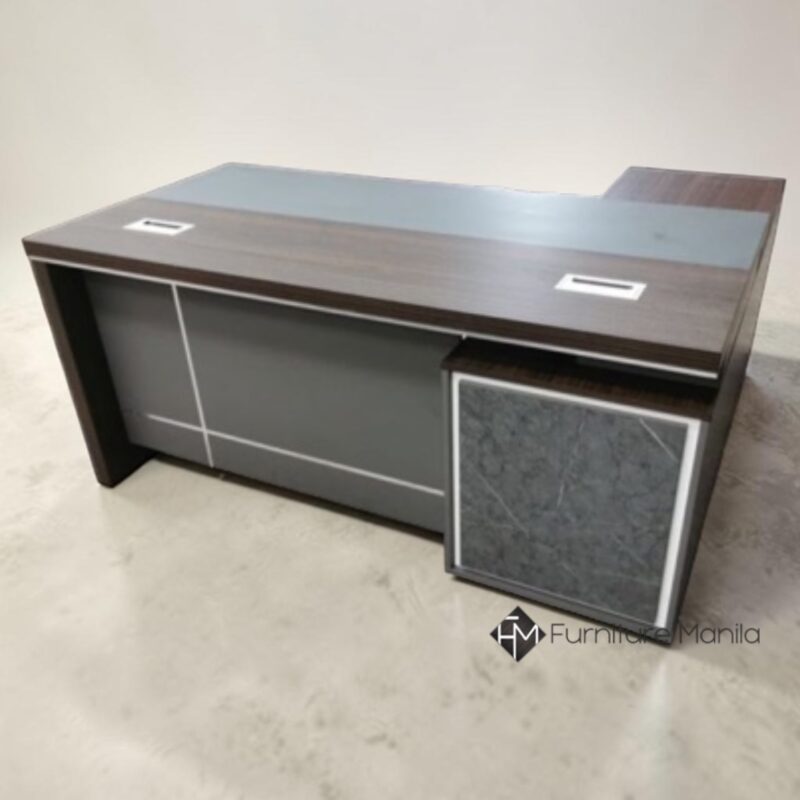 Regency Executive L-Shaped Office Desk with Credenza