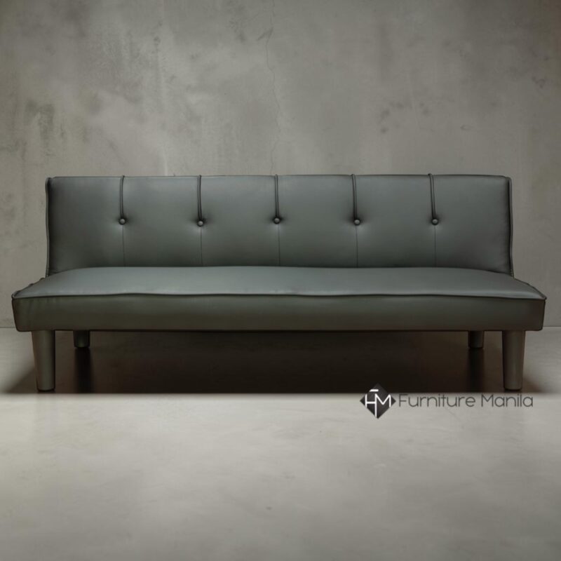 SleekFold PU Leather Convertible Sofa Bed