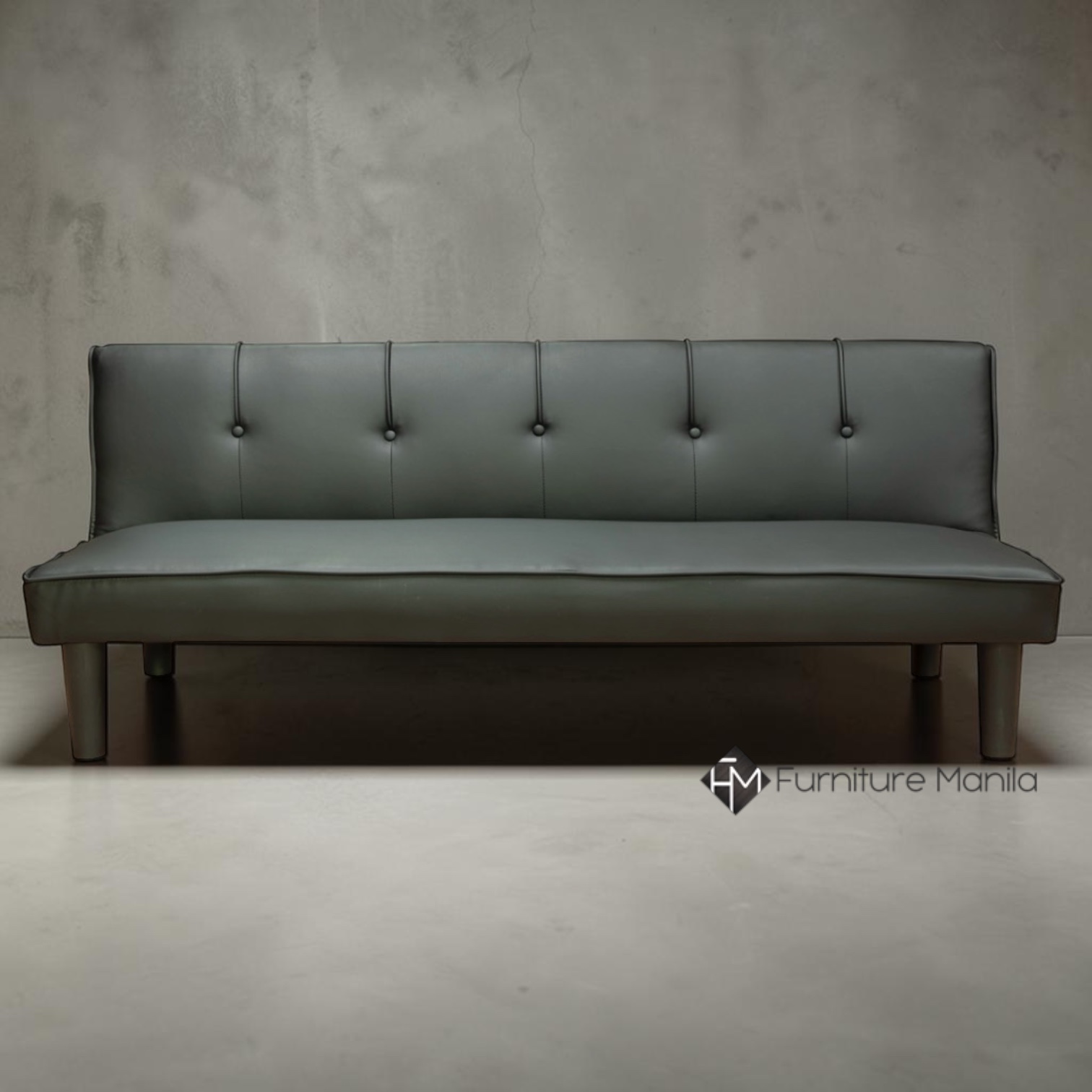 SleekFold PU Leather Convertible Sofa Bed