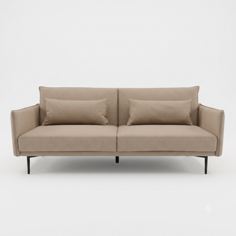 Brixton Brown 3-Seater Split Back Sofa Bed