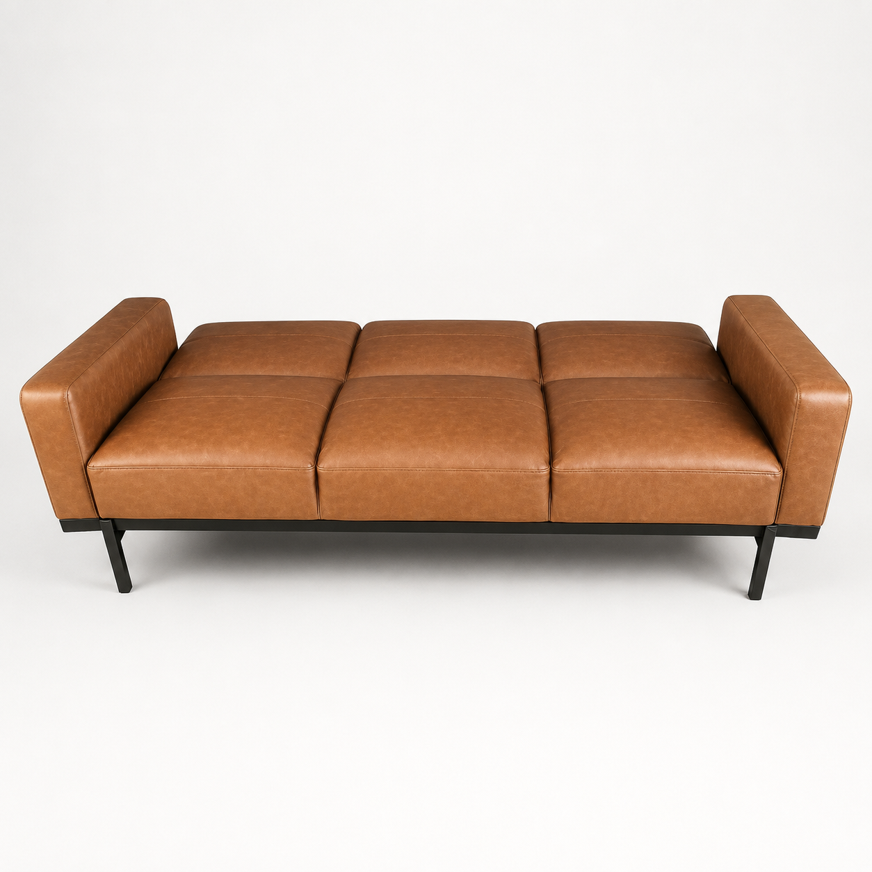 Harper Luxe Brown 3-Seater Modern Sofa Bed - Image 2