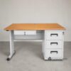 Axis Office Table with Keyboard Drawer and Locking Cabinet 1.2M