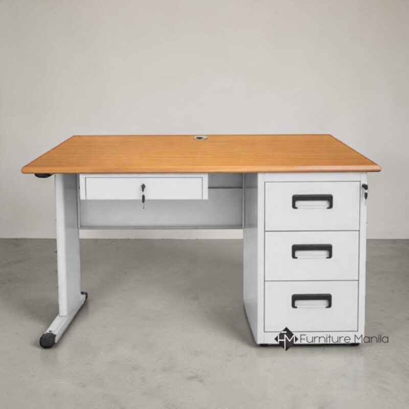 Axis Office Table with Keyboard Drawer and Locking Cabinet 1.2M