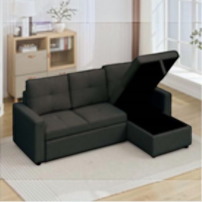 Davenport L-Shaped Sofa Bed with Storage Chaise - Image 3