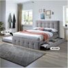 Delmare Queen Upholstered Bed Frame w/ Single Pull-Out & Storage