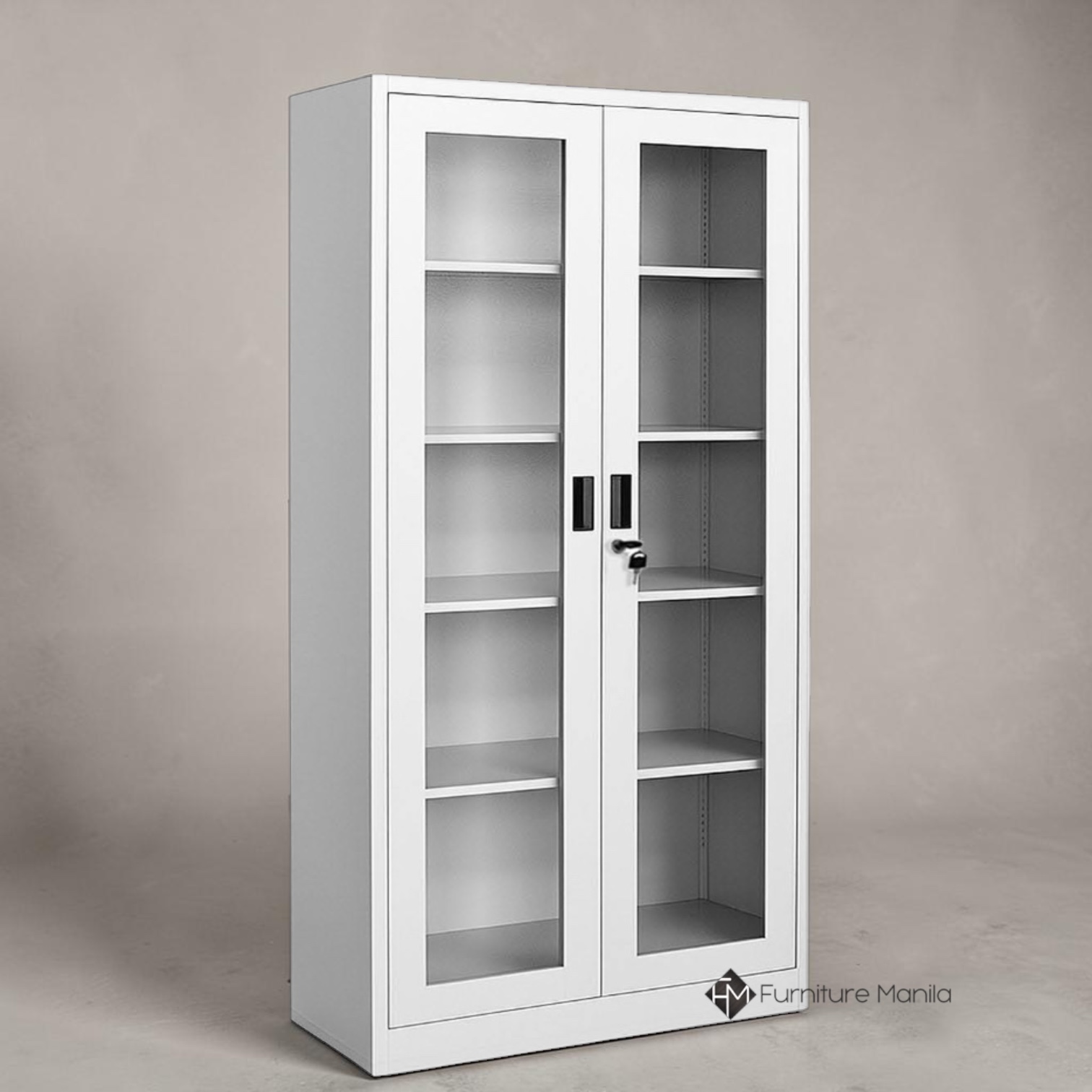 FileGuard Steel Glass Door Filing Cabinet
