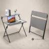 Foldwell Compact Folding Computer Desk with Shelf