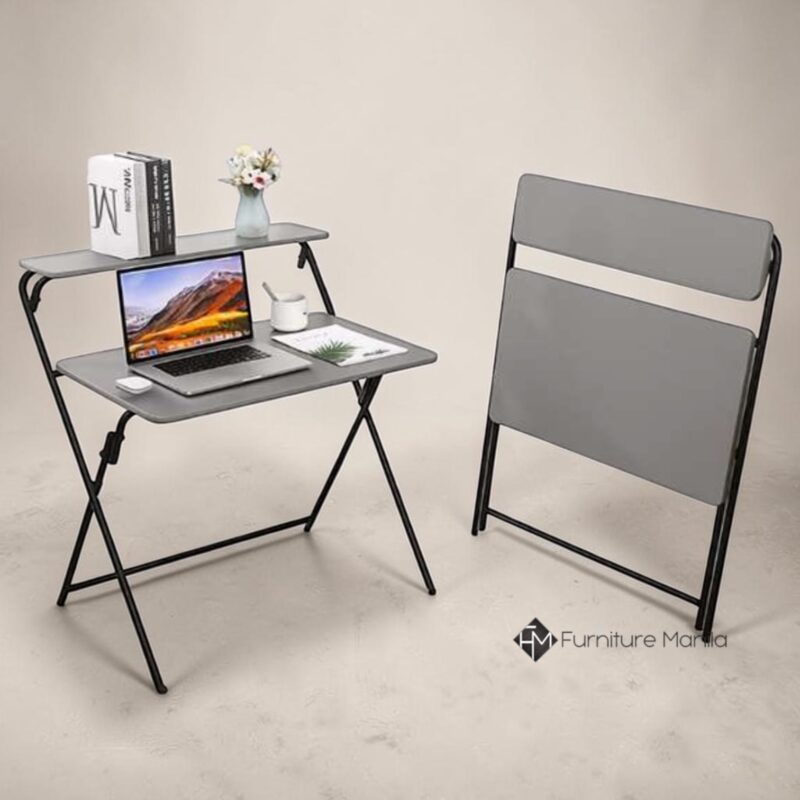 Foldwell Compact Folding Computer Desk with Shelf