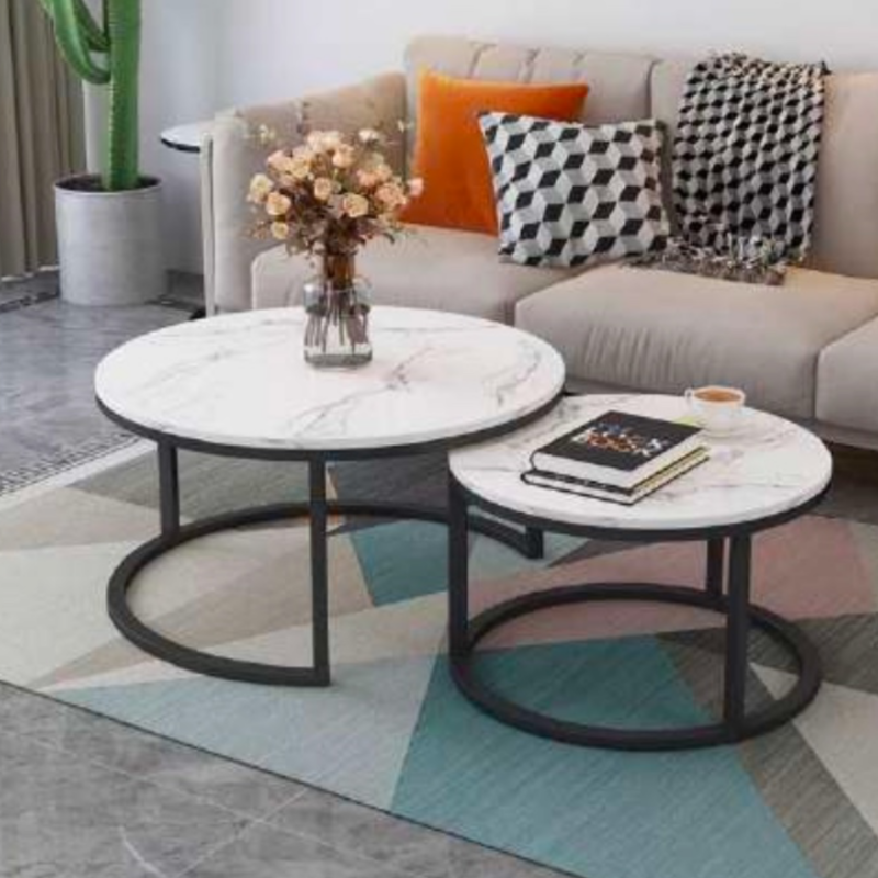 Giovanni Nesting Marble Coffee Table Set