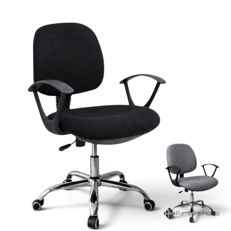 Glenfield Mid-Back Fabric Office Chair with Armrests