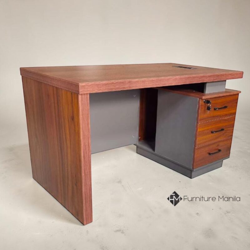 Alternative view of Glenmont Executive Office Desk with Integrated Storage