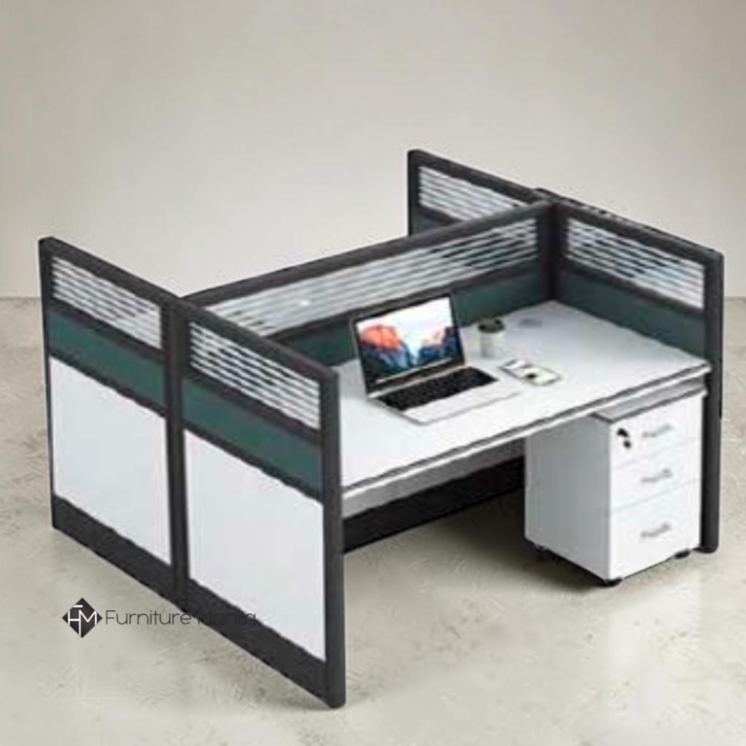 GuildWorks Modular Office Cubicle Workstation - 2-Seater B2B