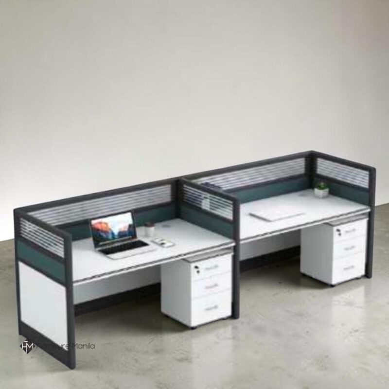 GuildWorks Modular Office Cubicle Workstation - 2-Seater S2S