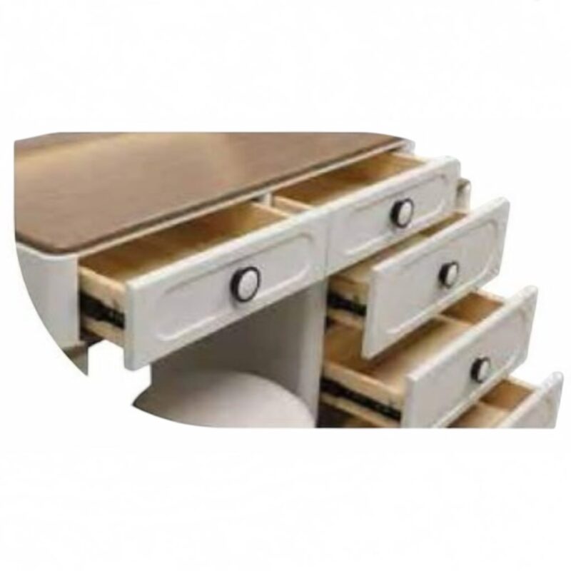 Hartleigh Modern Vanity Dresser with Mirror and Stool - Image 3
