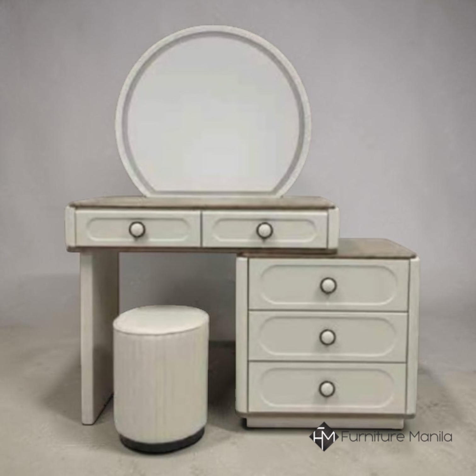 Hartleigh Modern Vanity Dresser with Mirror and Stool - Image 2