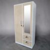 Haverford Metal Wardrobe with Mirror and Drawers