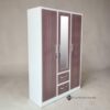 Holliswood 3-Door Metal Wardrobe w/ Mirror, Drawers & Safety Box