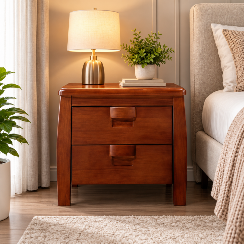 Pembroke Two-Drawer Bedside Table