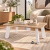 Farlowe Modern Coffee Table – Natural & White