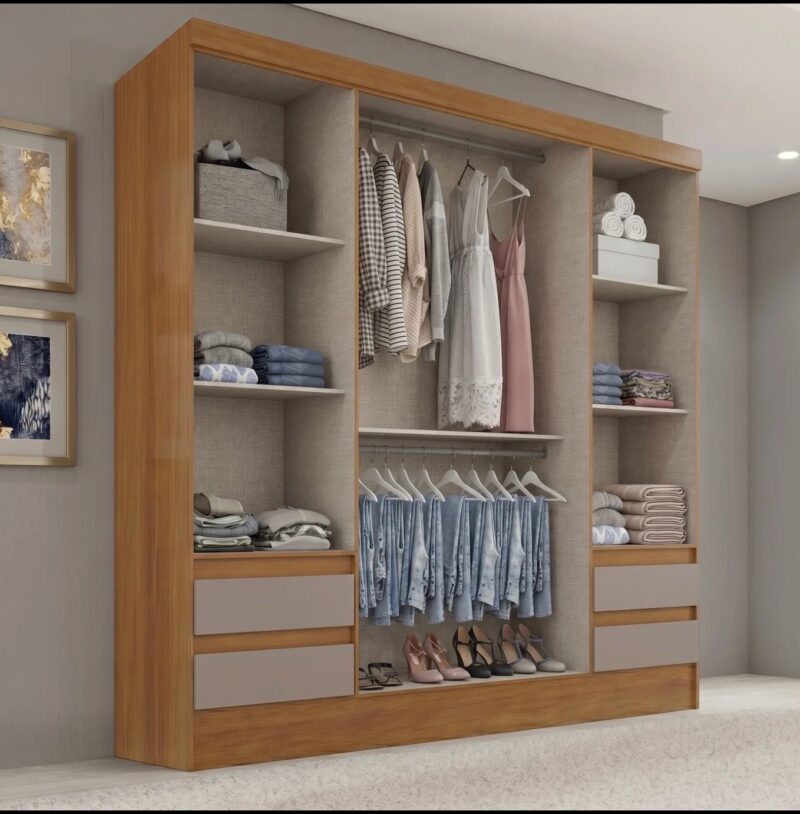 Harlington 4-Door Wardrobe with 4 Drawers - Image 3