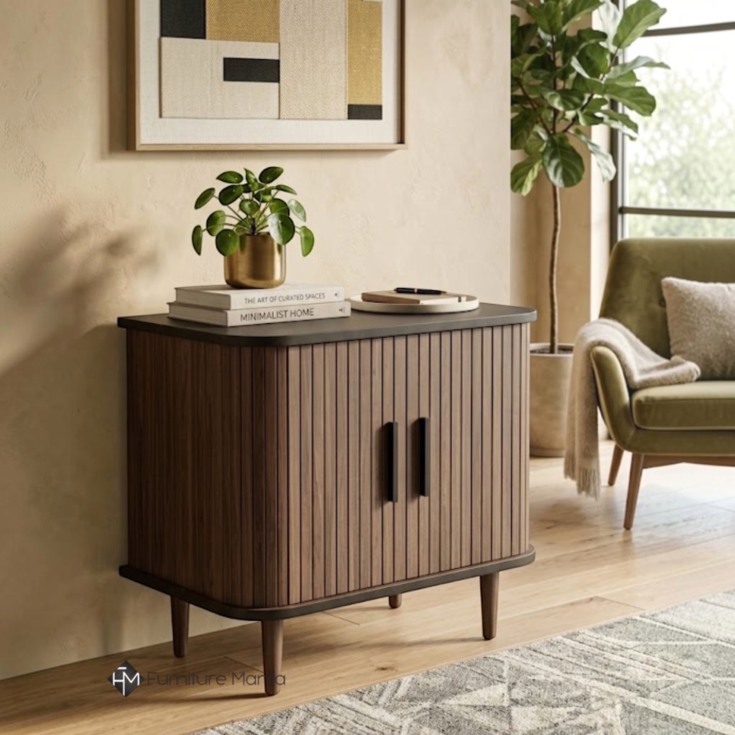 Hensley Fluted Storage Side Table