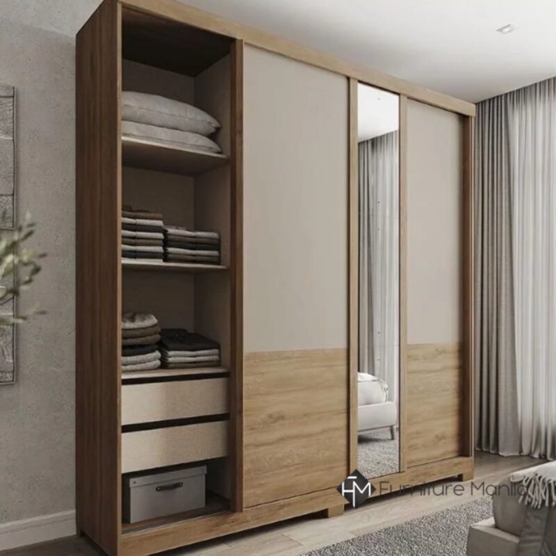 Alternative view of Huxley Grand Sliding Door Wardrobe with Mirror