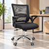 Metrik Ergonomic Mesh Office Chair with Adjustable Arms – Black