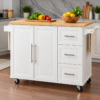 Mirehaven Mobile Kitchen Island with Storage