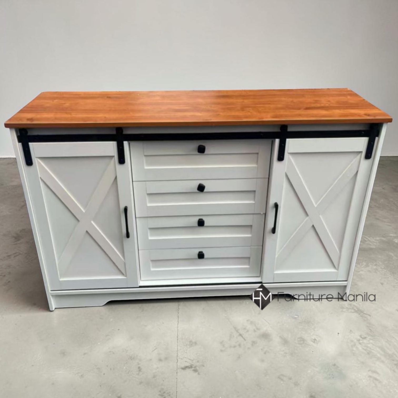 Mirewood Sliding Storage Cabinet with 4 Drawers - Image 2