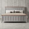 Mornelle Two-Tone Wooden Bed Frame – Light Grey