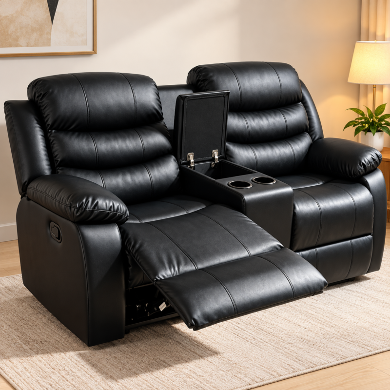 Alternative view of Maverton 2-Seater Recliner Sofa with Console & Cup Holders