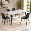 Mavielle 4-Seater Dining Set – White & Black