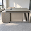 Mavryth L-Shaped Executive Office Desk with Storage Cabinet