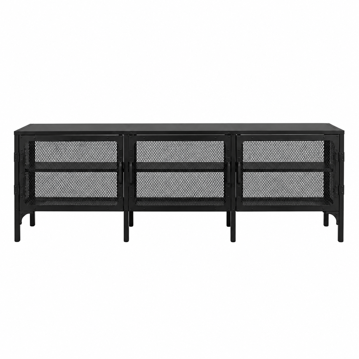 Tavrik Mesh-Door TV Stand – Black - Image 3