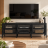 Tavrik Mesh-Door TV Stand – Black