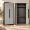Tervaine 2-Door Metal Wardrobe – Cashmere