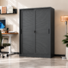 Trevannon Sliding-Door Metal Wardrobe – Gray