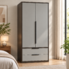 Trevellan 2-Door Wardrobe with 2 Drawers – Cashmere